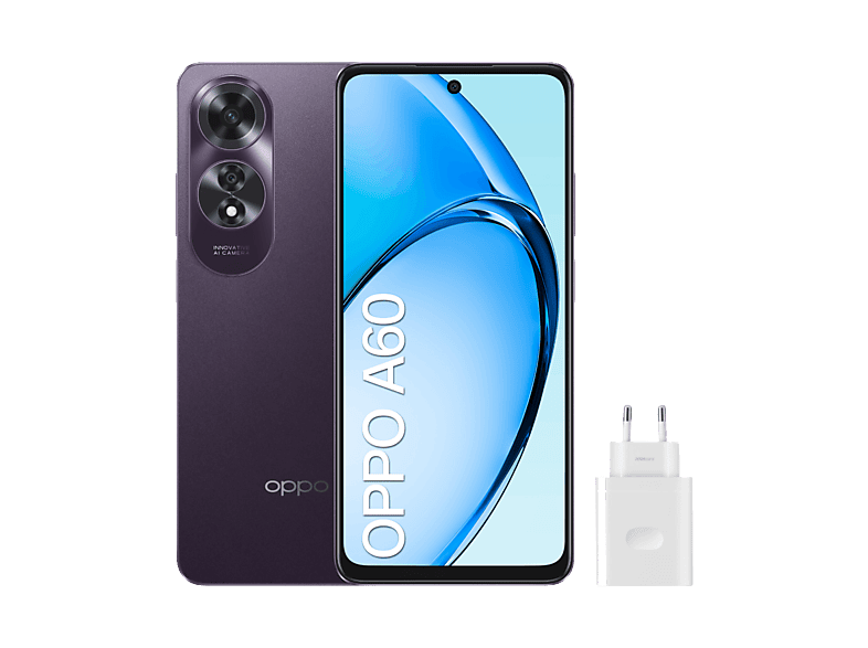 REACONDICIONADO Seminuevo Excelente OPPO A60, Midnight Purple, 256 GB, 8 GB RAM, 6.67" HD+, Qualcomm Snapdragon 680 4G, 5000 mAh, Android