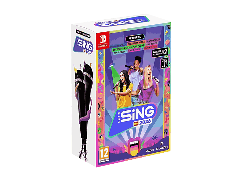 Nintendo Switch Let's Sing 2026 + 2 Micrófonos