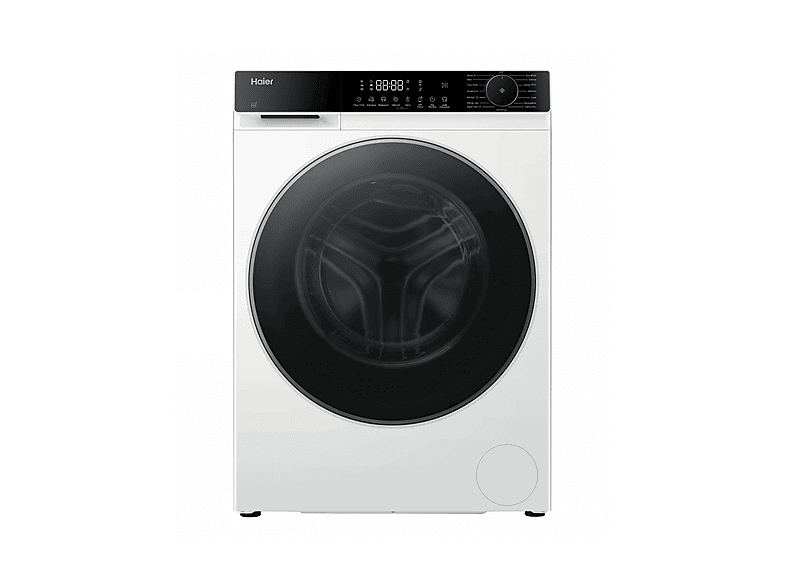 HAIER HWD80BP14357TUIT LAVASCIUGA, Caricamento frontale, capacità lavaggio 8 kg, asciugatura 5 16 programmi, Profondità 46,2 cm, Giri 1400 rpm, Bianco, Nero, Classe E,  Abbonamento DAZN Full 3 mesi incluso