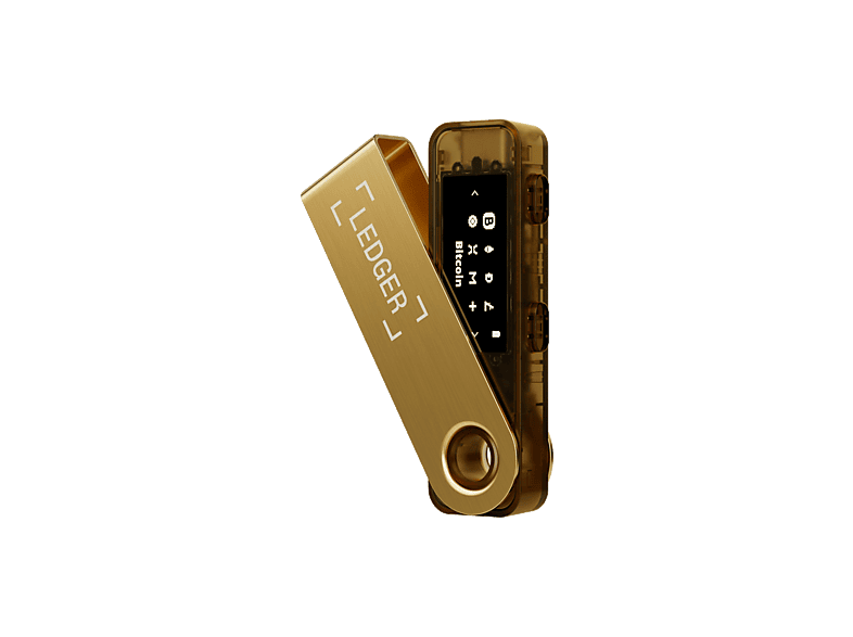 Crypto Wallet - Ledger Nano S Plus, USB-C, Pantalla 1.09" OLED, Oro