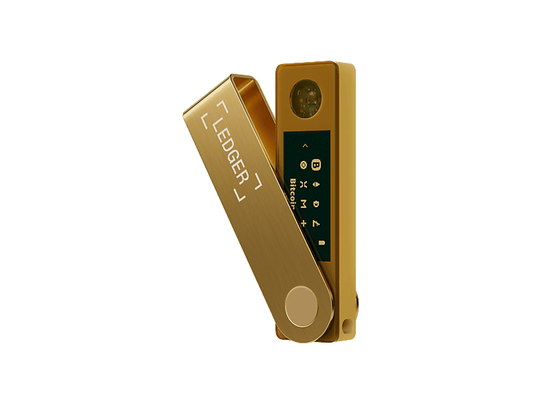 Ledger Nano X, USB-C, Bluetooth, Pantalla 1.09 OLED, Oro