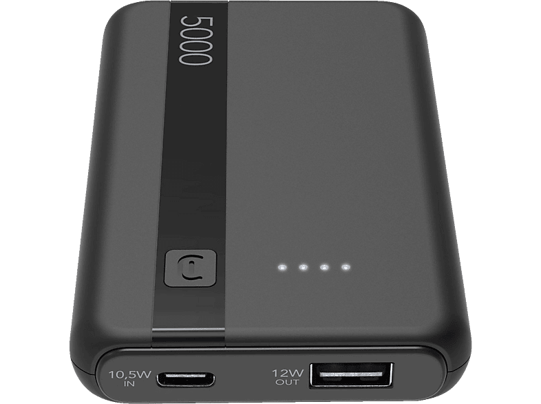 CELLULAR LINE Tragbare Powerbank 5000 mAh Schwarz
