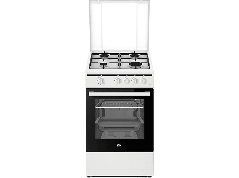 OK. OFC 2421-2 Gas Cooker Freistehender Gasherd (EEK: A, Gas-Burner, 49 ...