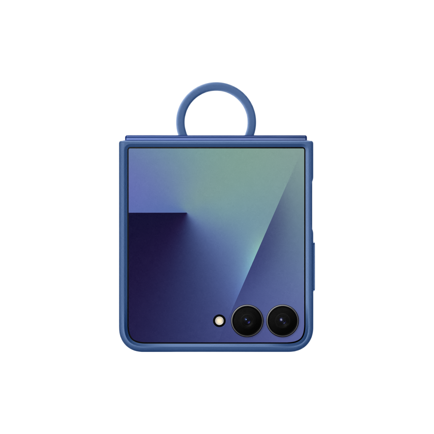 Samsung Ring Silicone Telefoonhoesje Voor Galaxy Z Flip 7 Blauw