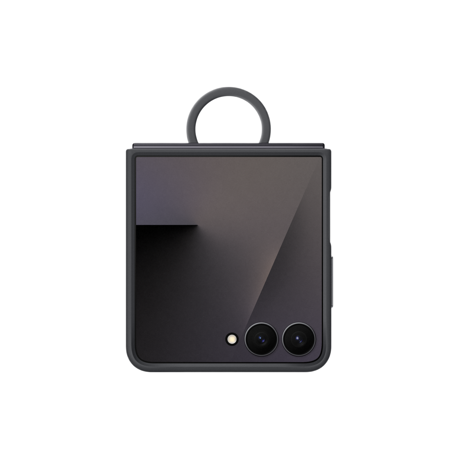 Samsung Ring Silicone Telefoonhoesje Voor Galaxy Z Flip 7 Zwart