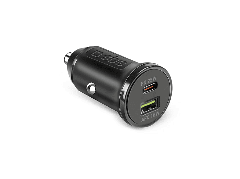 SBS 29067 Autoladegerät mit PD und AFC, 25W, 1x USB-Type-C und 1x USB-Type-A