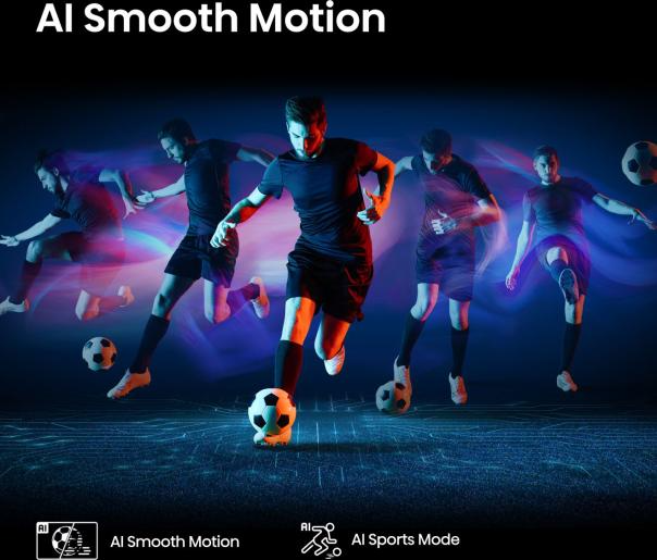 Futballisták akcióban, labdát rúgnak. A jelenet mozgáselmosódást mutat, a sima akcióra fókuszálva. Kék és piros színek.