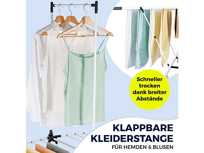 EASYmaxx 16443 Wäscheständer mit Kleiderstange, 18m — Foto 5 von 5