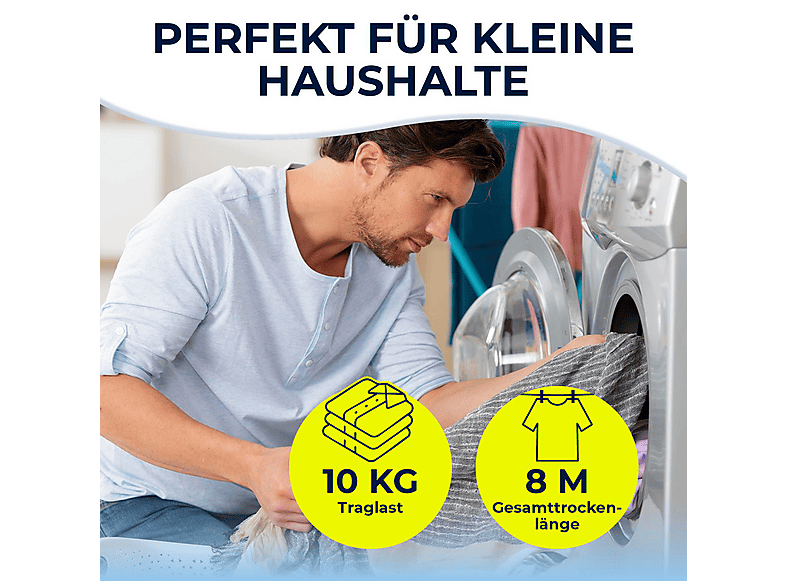 EASYmaxx 16467 Ausziehbarer Wäscheständer 40-75cm, 8m — Foto 2 von 5