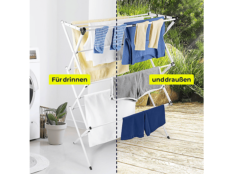 EASYmaxx 16467 Ausziehbarer Wäscheständer 40-75cm, 8m — Foto 3 von 5