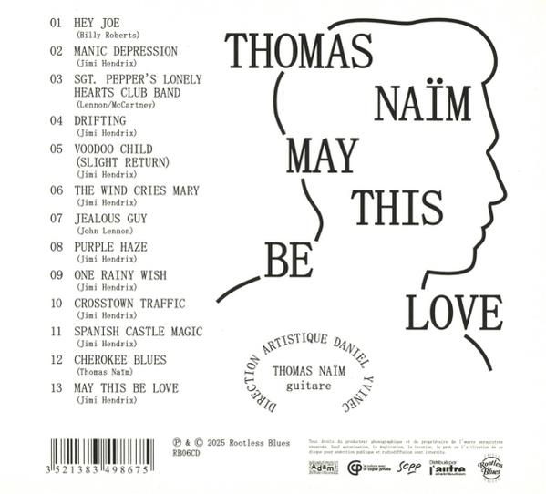 Albumcover mit Titelliste und Kopfprofil.