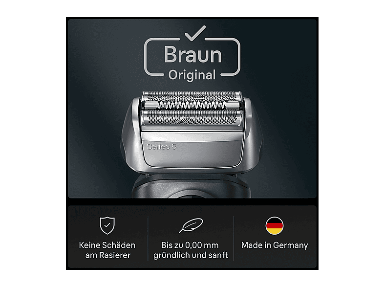 Braun 83M Series 8 Scherkopf (passend für Serie 8 Rasierer); Elektrorasierer Scherkopf — Foto 4 von 5
