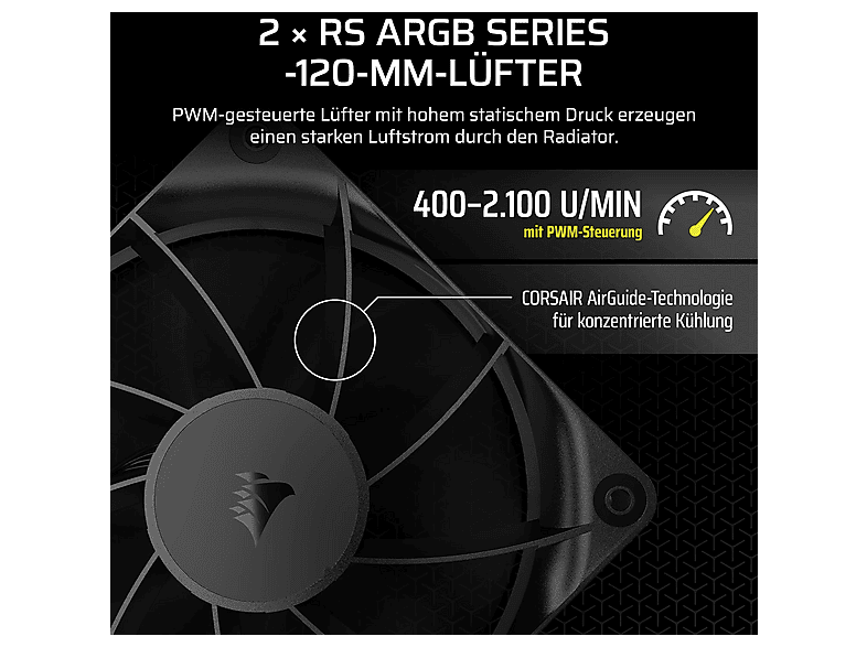 Thumbnail - CORSAIR CW-9060088-WW NAUTILUS 240 RS CPU Wasserkühler, Schwarz