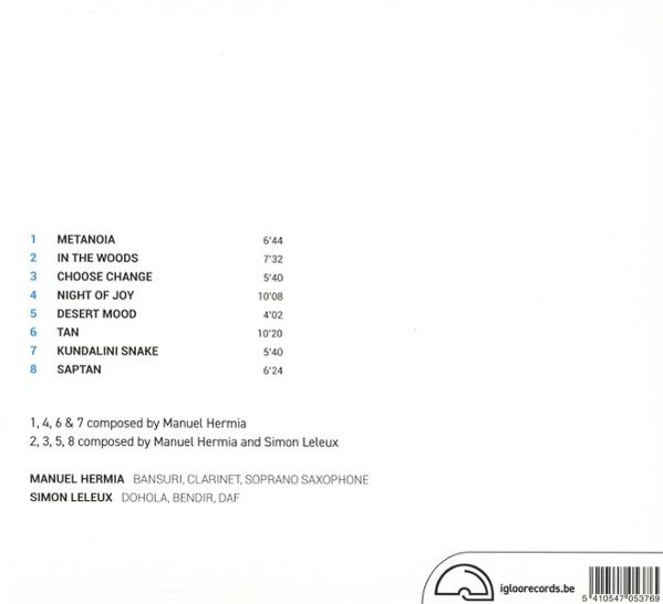 Liste mit Songtiteln, Komponisten und Instrumenten für ein Album.