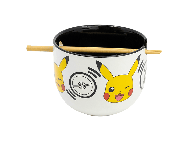 Cuenco - Sherwood Pokémon Pikachu Ramen, Con palillos, 500 ml