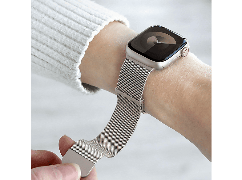 VONMÄHLEN Milanese Loop 2, Ersatzarmband, Apple, Champagne