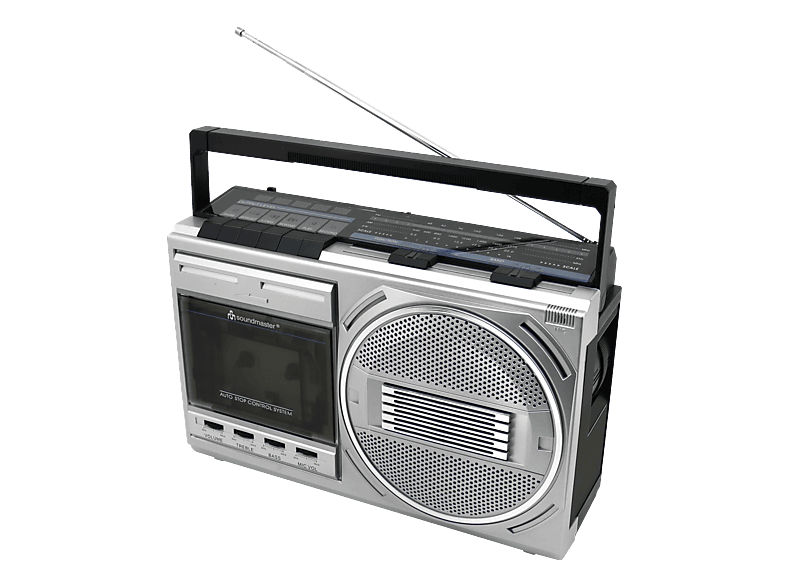 SOUNDMASTER RR20SI Retro Radiokassettenrekorder, Silber