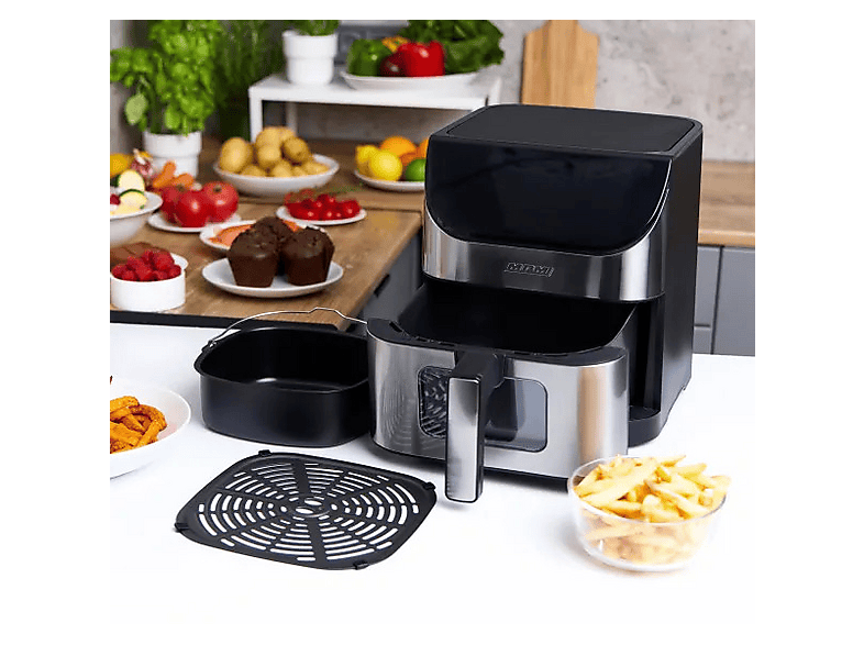 Frytkownica beztłuszczowa Air fryer MPM MFR-10 Czarny – zdjęcie 3