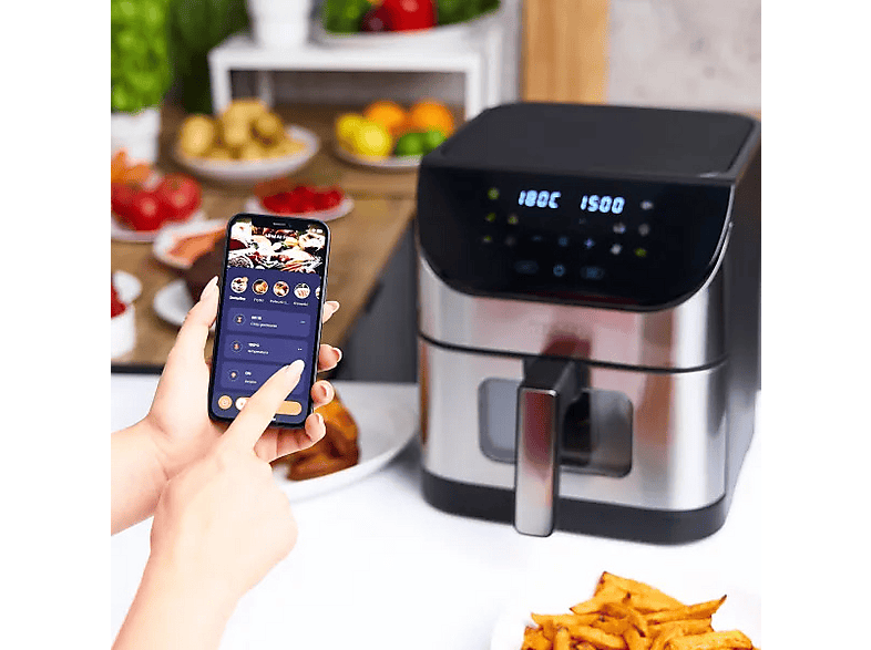 Frytkownica beztłuszczowa Air fryer MPM MFR-10 Czarny – zdjęcie 2