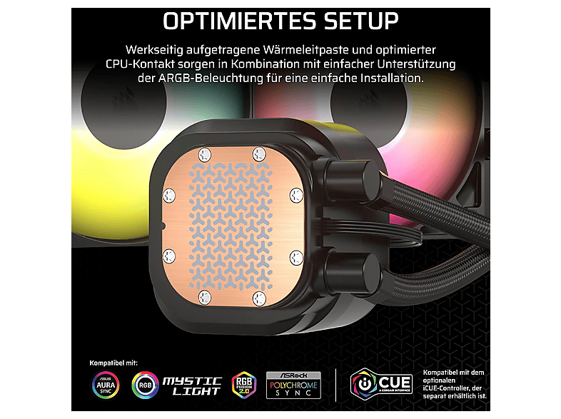 Thumbnail - CORSAIR CW-9060093-WW NAUTILUS 360 RS ARGB CPU Wasserkühler, Schwarz