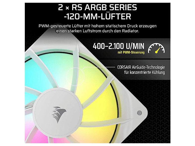 Thumbnail - CORSAIR CW-9060094-WW NAUTILUS 240 RS ARGB CPU Wasserkühler, Weiß
