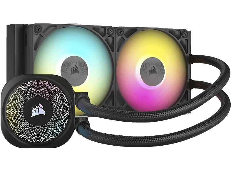 CORSAIR CW-9061016-WW iCUE LINK TITAN 240 RX RGB CPU Wasserkühler, Schwarz Aluminium, Kupfer Image