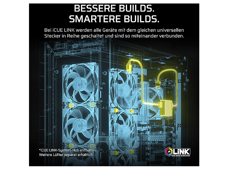 CORSAIR CW-9061018-WW iCUE LINK TITAN 360 RX RGB CPU Wasserkühler, Schwarz
