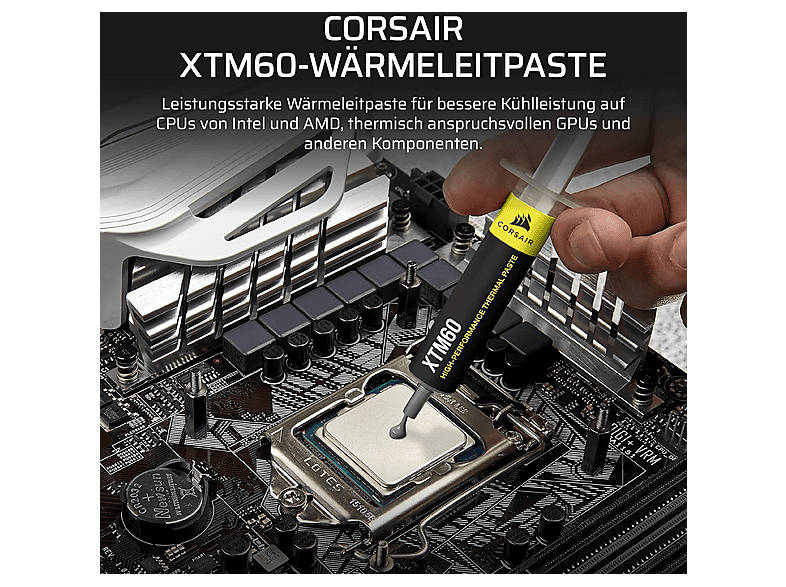 Thumbnail - CORSAIR XTM60 Wärmeleitpaste, Schwarz, Gelb