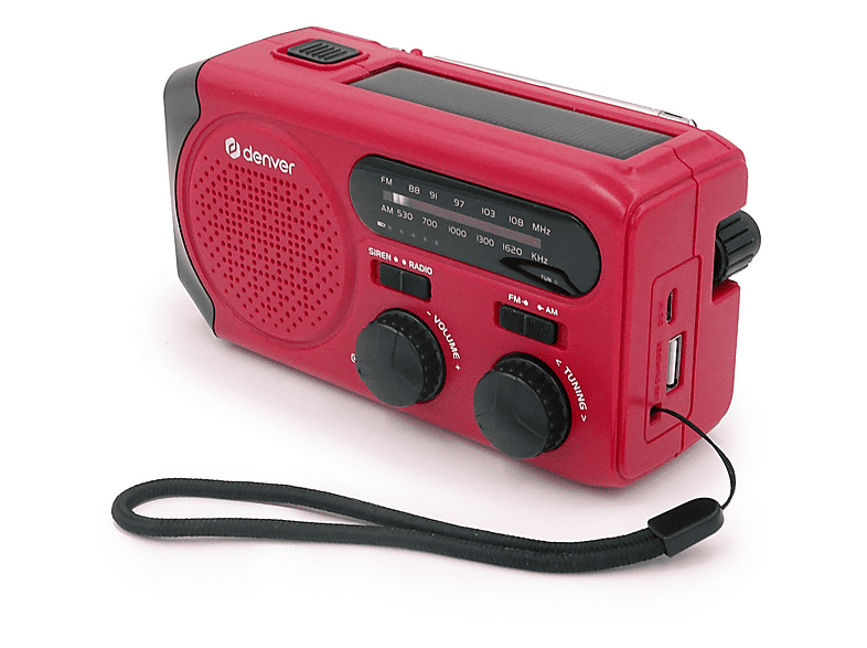 DENVER SCR-2010 Solar Kurbel Radio