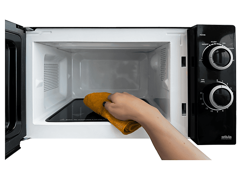 Silva-Schneider MW-C 25.2 Mikrowelle mit Keramikboden (700 Watt, Freistehend, 20 l, Schwarz) — Foto 3 von 5