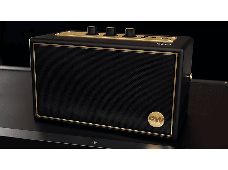 Thumbnail - PEAQ ICONIC Vibe 3 PPA 550-RW Bluetooth Lautsprecher, Schwarz mit goldenen Elementen