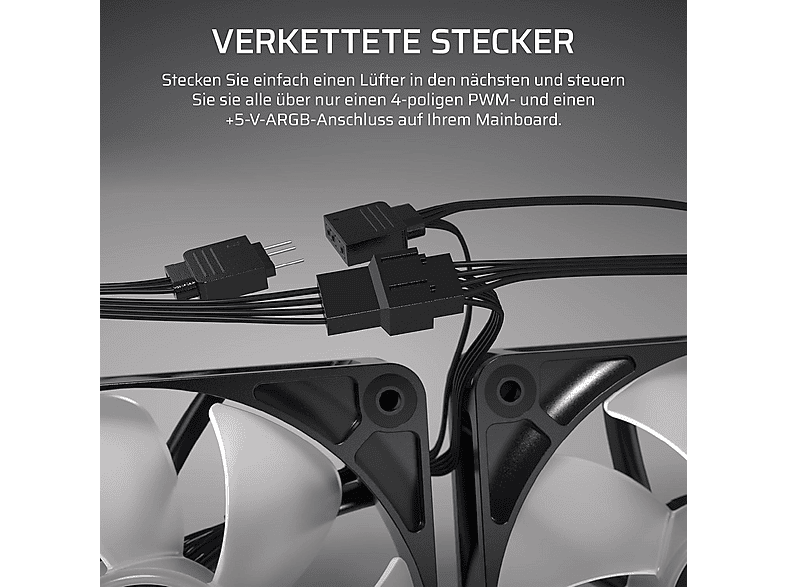 Thumbnail - CORSAIR CO-9050187-WW RS140 ARGB Doppelpack Gehäuselüfter