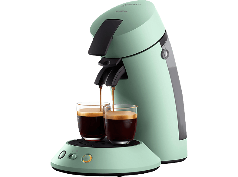 PHILIPS SENSEO® CSA210/80 Original Plus 2-Tassen-Funktion, Milder oder starker Kaffee, 0.7L Wassertank, Padmaschine, Grün