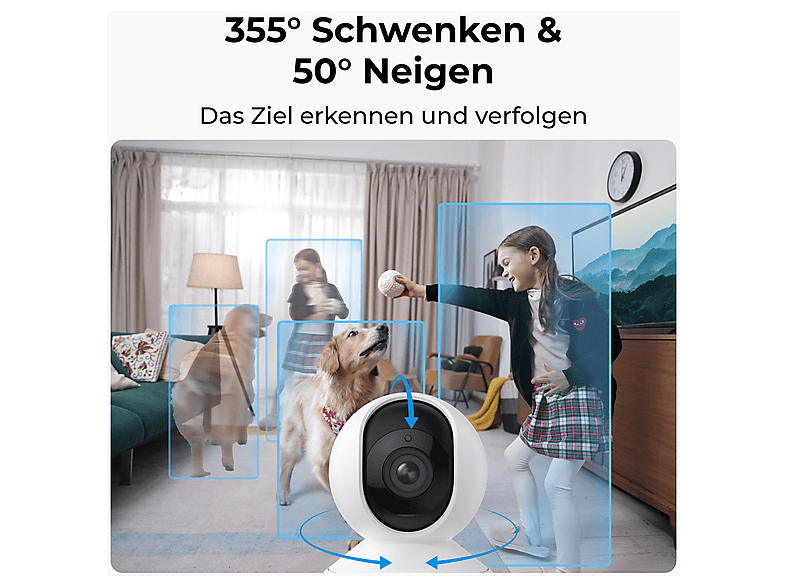 Reolink E Series E340, Überwachungskamera (für Innen, Nachtsichtfunktion, Netzbetrieb, UHD 4K, weiß) — Foto 3 von 5