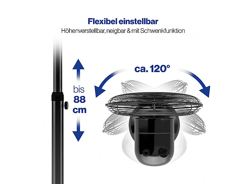 PROFI CARE PC-VL 3064 Standventilator Schwarz (50 Watt)