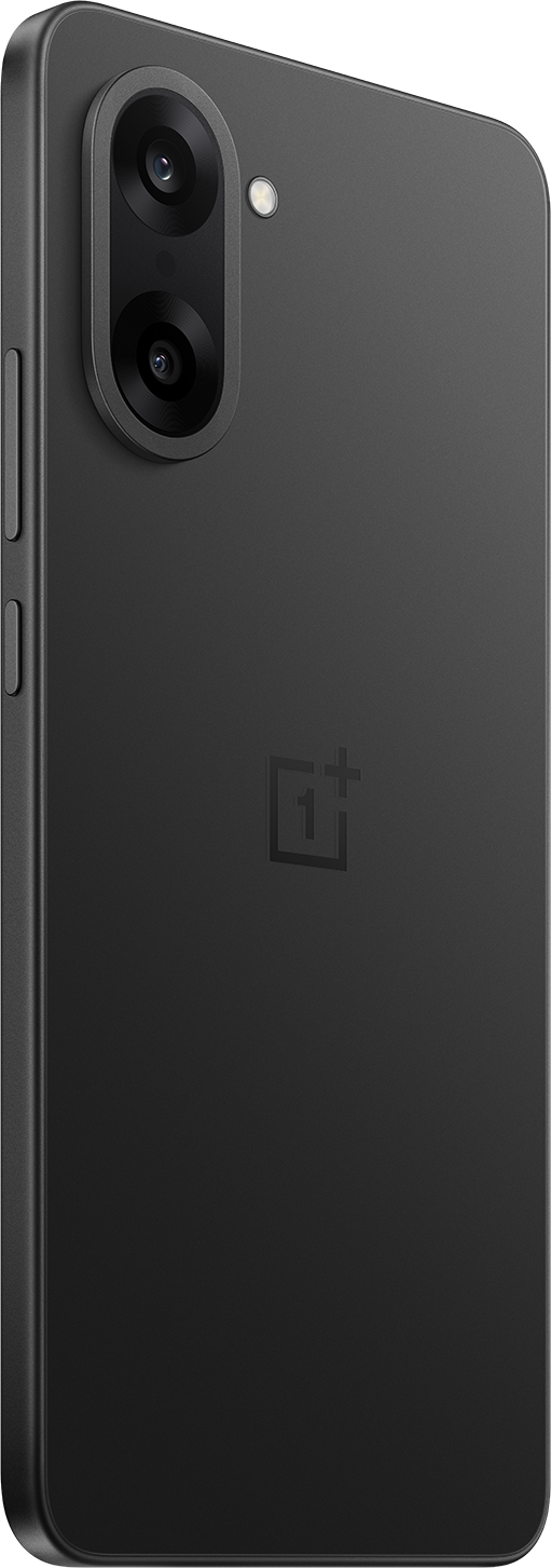 Fekete okostelefon hátlap. Kettős kamera, vaku és OnePlus logó látható.