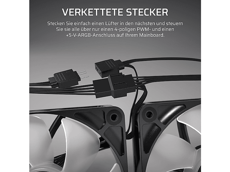 CORSAIR CO-9050183-WW RS140 ARGB Dual Pack Gehäuselüfter