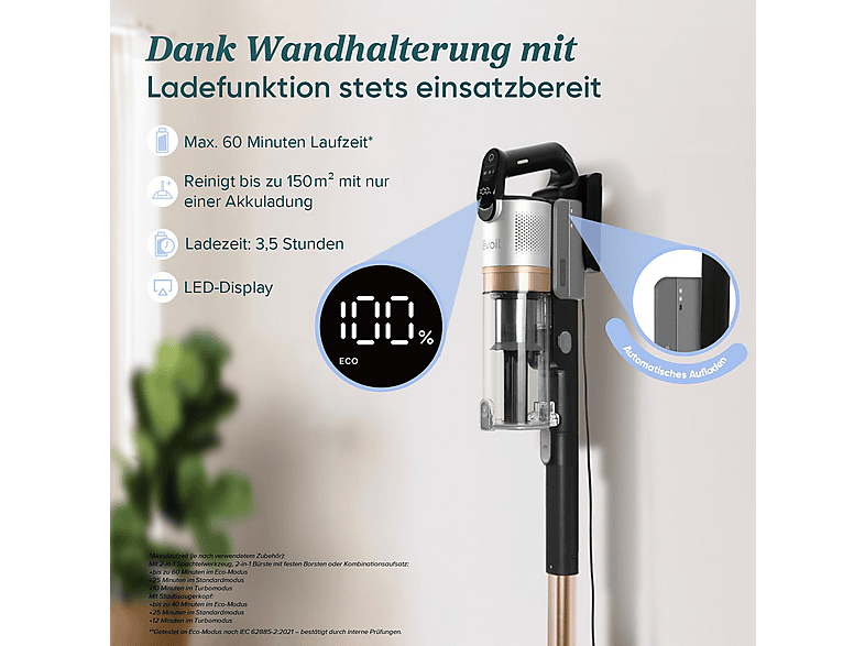 LEVOIT LVAC-300 PLUS Akkusauger, Akkubetrieb, 240 Watt