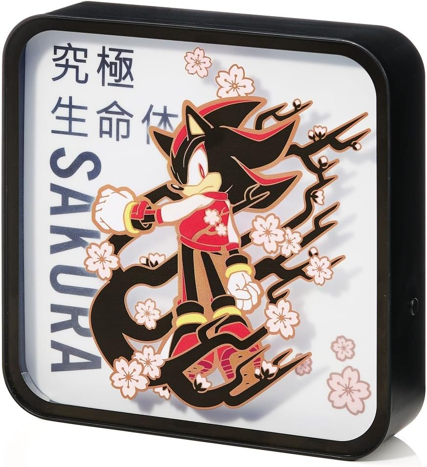 Sonic The Hedgehog - Sakura Shadow akril plexi asztali és fali lámpa