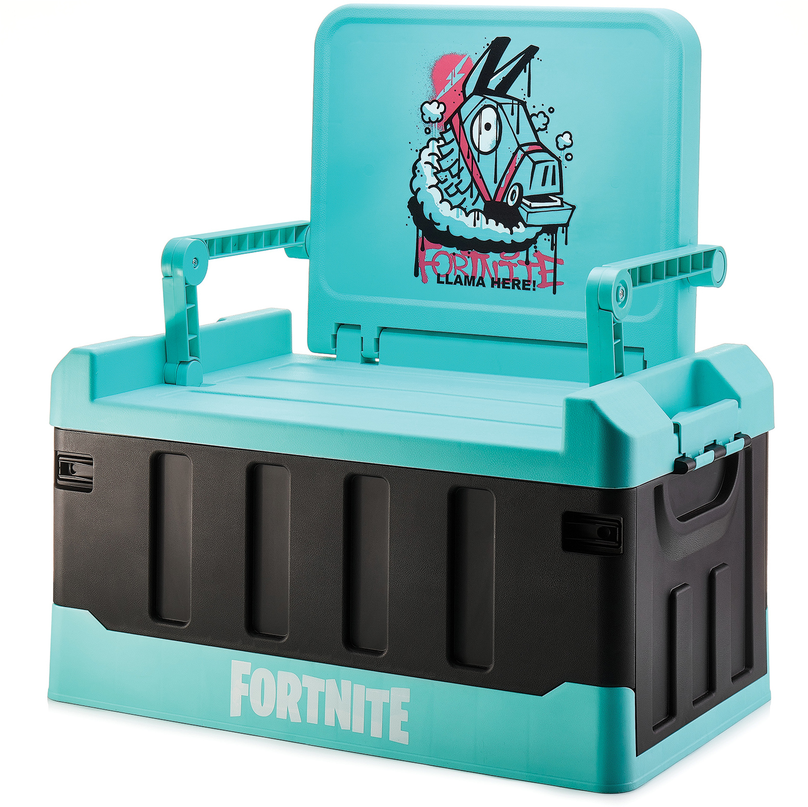 Fortnite tárolódoboz összecsukható székkel