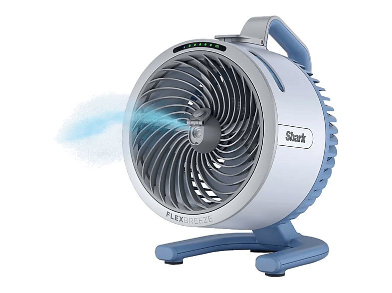 Shark FlexBreeze HydroGo, 36 W, 5 Velocidades, Depósito Agua 150 ml, 12h autonomía, IPX5, Azul