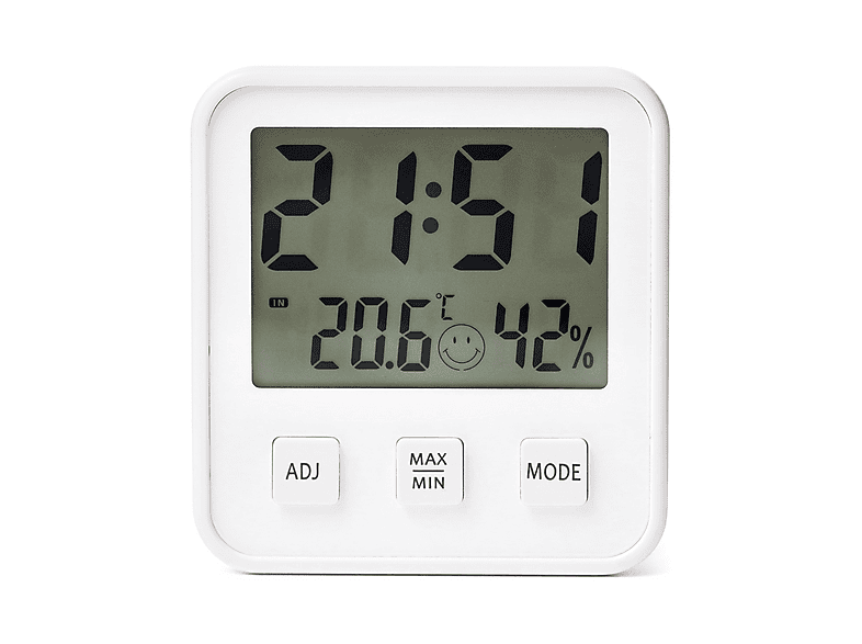 Vitammy VITAMMY Hygro Higrometr z magnesem na lodówkę, Termometr Zegar z alarmem - Stacja Pogody – zdjęcie 2