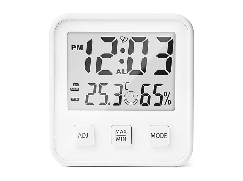 Vitammy VITAMMY Hygro Higrometr z magnesem na lodówkę, Termometr Zegar z alarmem - Stacja Pogody – zdjęcie 3