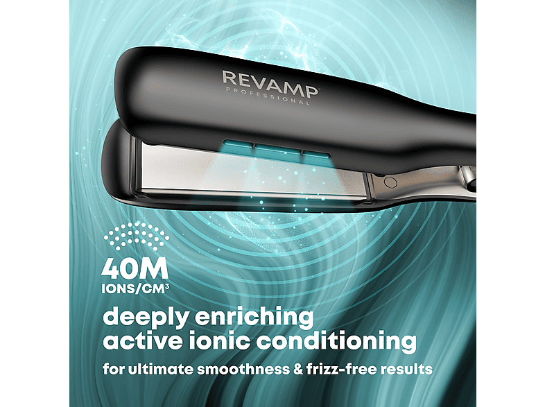 Prostownica REVAMP Enigma Wide Ionic Radiance Ceramiczna ST-3000 Czarny – zdjęcie 2