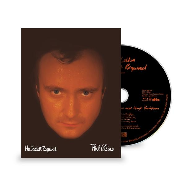 Cover der CD 'No Jacket Required' von Phil Collins. Enthält ein Porträt des Künstlers und die CD.