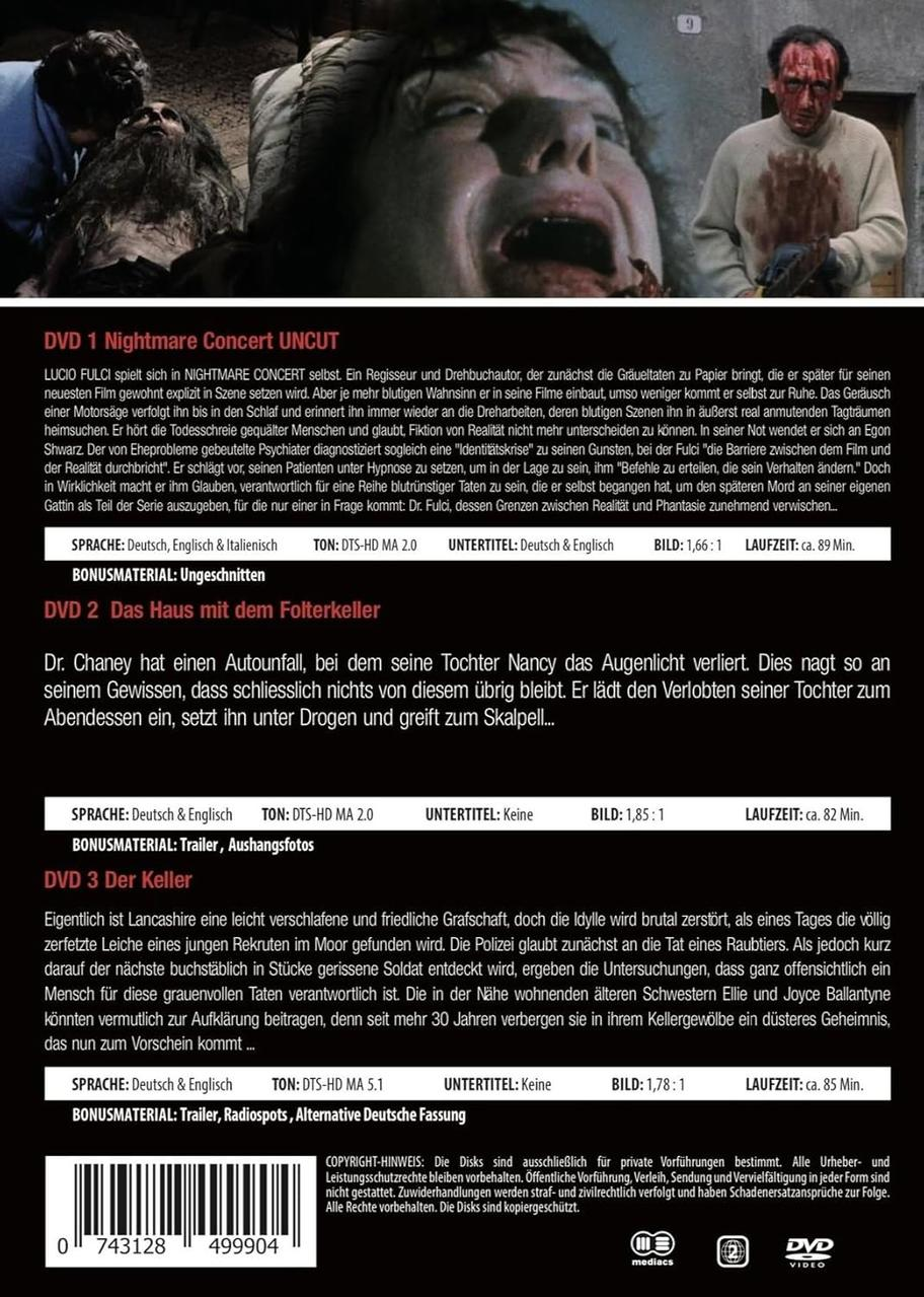 Filmcover, schreiender Mann mit Blut im Gesicht, Mann im Hintergrund ebenfalls mit Blut.
