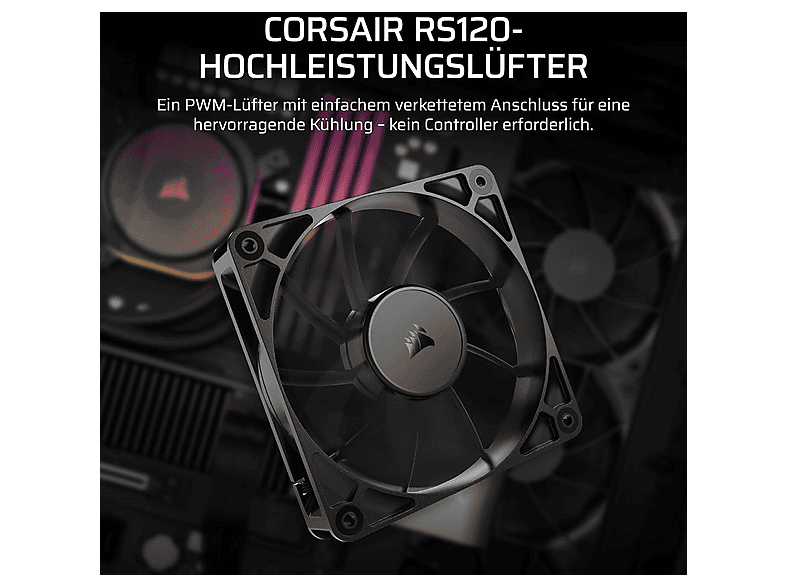 Thumbnail - CORSAIR CO-9050188-WW RS120 Single Pack Gehäuselüfter