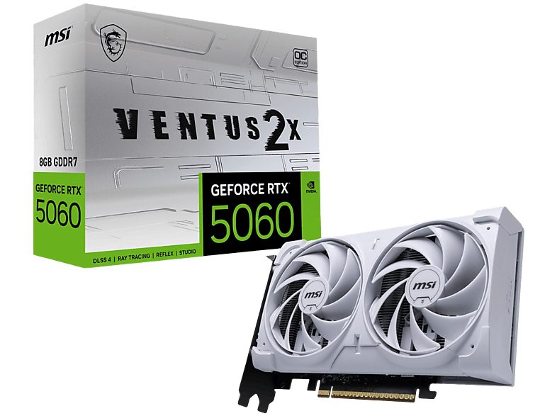 MSI Geforce RTX 5060 8G Ventus 2X OC Beyaz RTX 5060 8GB GDDR7
