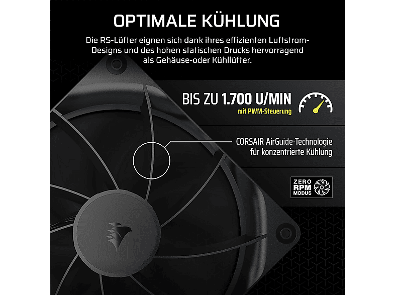 Thumbnail - CORSAIR CO-9050190-WW RS140 Single Pack Gehäuselüfter