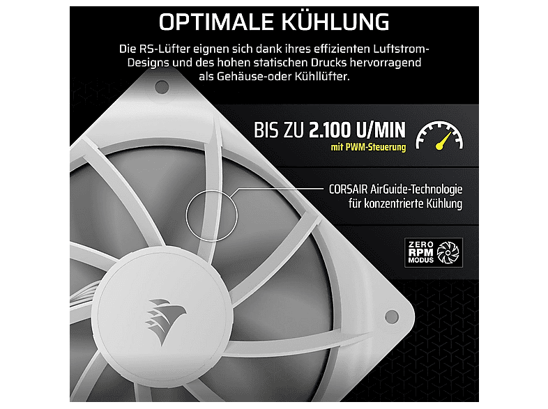 Thumbnail - CORSAIR CO-9050193-WW RS120 Dreierpack Gehäuselüfter
